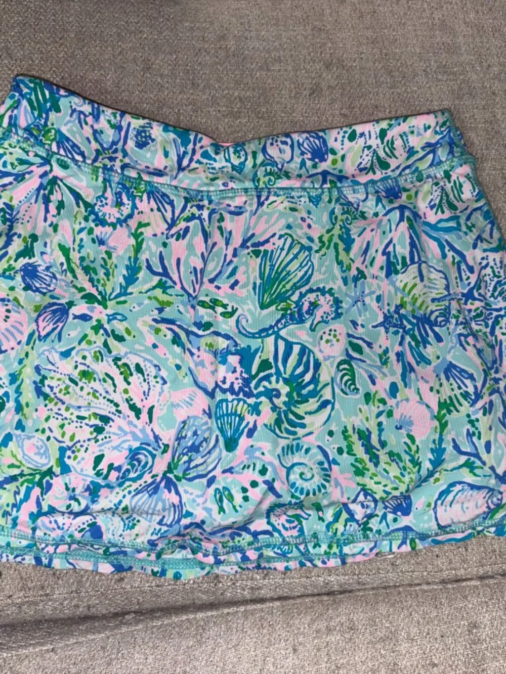 Lilly Pulitzer Luxletic Mini Aila Skort Blue Grotto Beleaf in Yourself Size 8